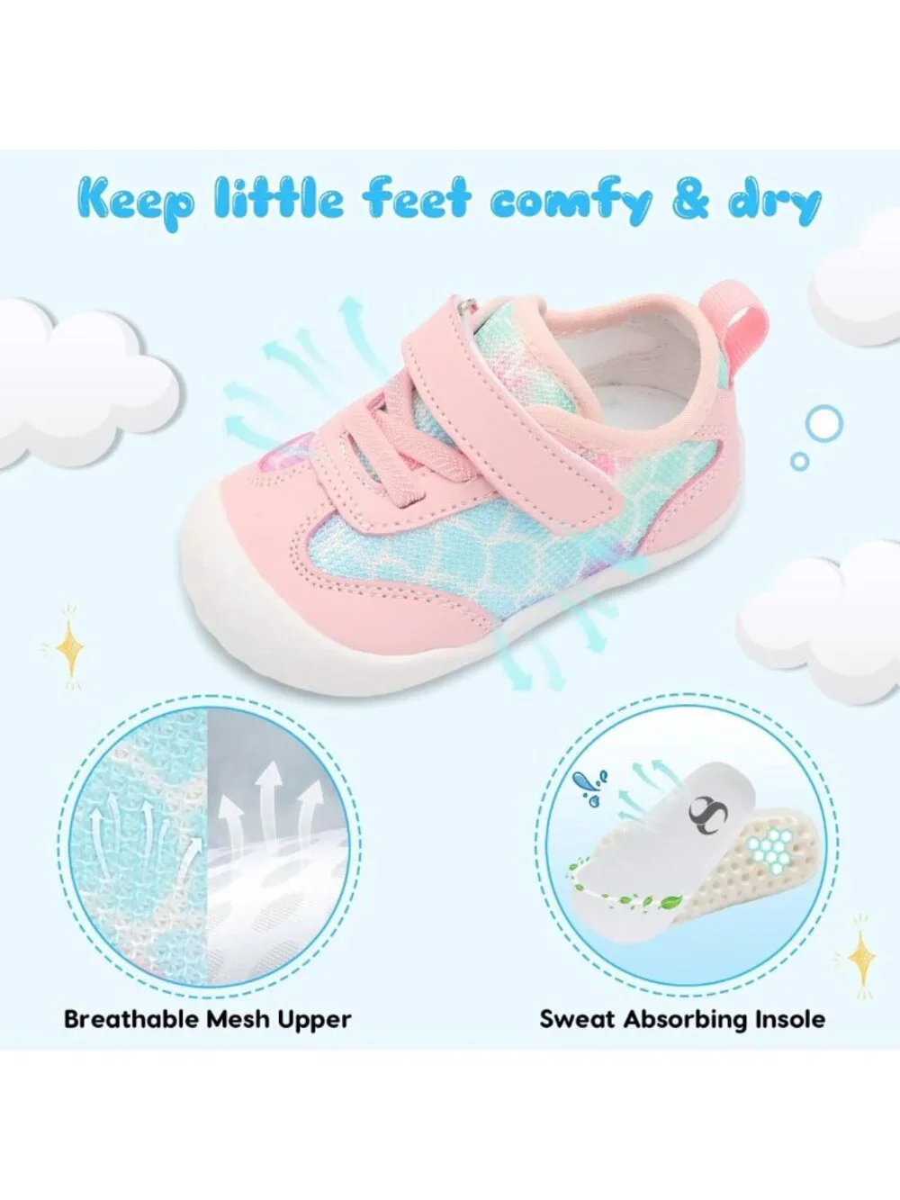 Breathable Infant Walking Shoes | Lightweight Barefoot Sneakers for Baby Boys